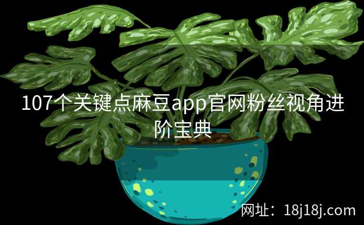 107个关键点麻豆app官网粉丝视角进阶宝典