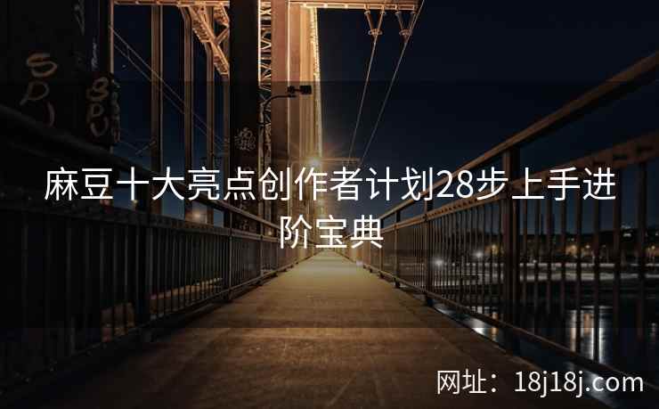 麻豆十大亮点创作者计划28步上手进阶宝典